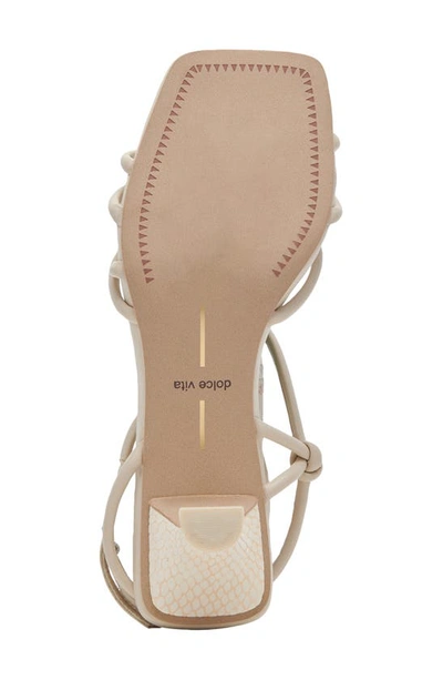 Shop Dolce Vita Bev Kitten Heel Ankle Strap Sandal In Ivory Leather