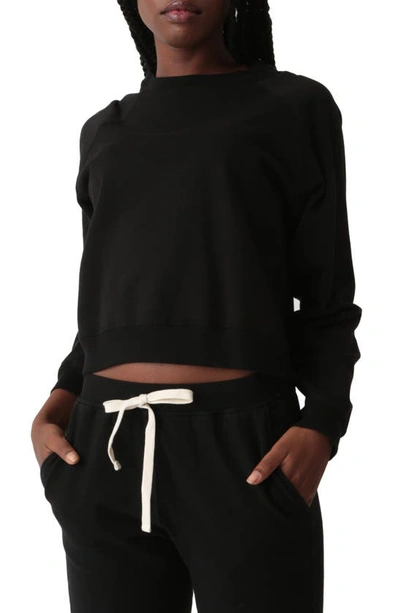 Shop Electric & Rose Ronan Pima Cotton Blend Sweatshirt In Onyx