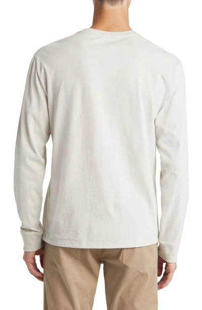 Shop Vince Long Sleeve Sueded Jersey Top In Stone Beach