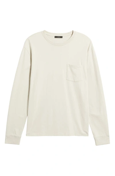 Shop Vince Long Sleeve Sueded Jersey Top In Stone Beach