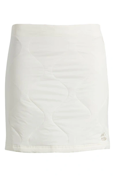 Shop Coney Island Picnic Alpine Slopes Quilted Nylon Miniskirt In Coconut Milk