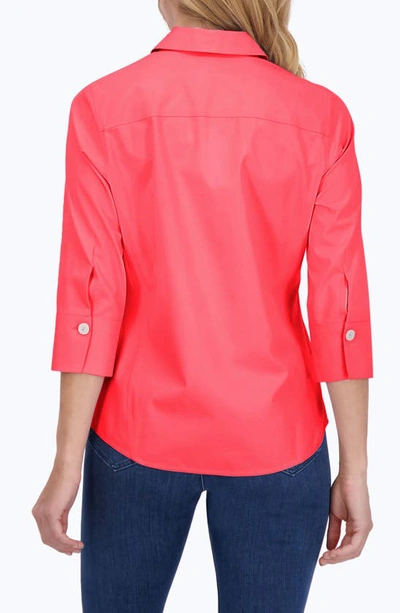 Shop Foxcroft Paityn Non-iron Cotton Shirt In Simply Red