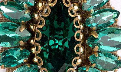 Deepa Gurnani Alianah Crystal Drop Earrings In Emerald