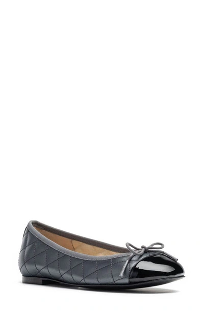 Shop Jon Josef Belle Quilted Ballerina Flat In Pewter Soft