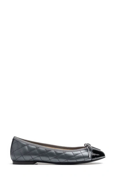 Shop Jon Josef Belle Quilted Ballerina Flat In Pewter Soft