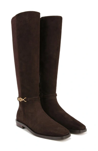Shop Sam Edelman Clive Knee High Boot In Chocolate Brown Suede