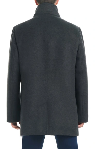 Vince Camuto Vestee Water Resistant Coat With Removable Reversible Vest In Heather Grey