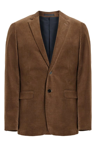 Allsaints Kiels Slim Fit Corduroy Blazer In Faded Brown