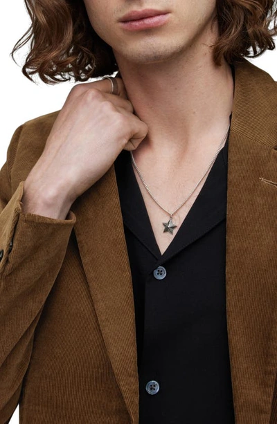 Allsaints Kiels Slim Fit Corduroy Blazer In Faded Brown