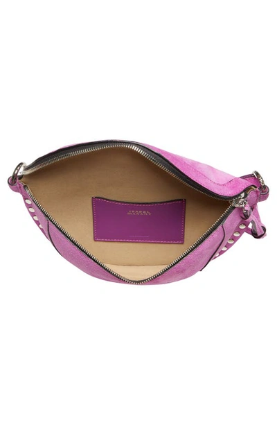 Shop Isabel Marant Skano Suede Crossbody Bag In Purple