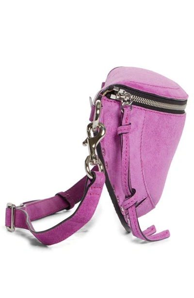 Shop Isabel Marant Skano Suede Crossbody Bag In Purple