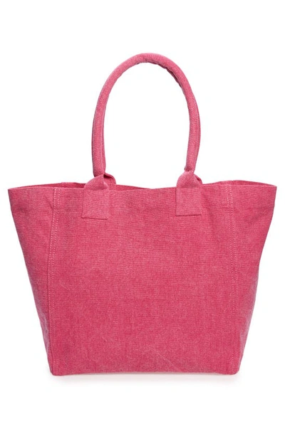 Shop Isabel Marant Small Yenky Embroidered Logo Tote In Pink
