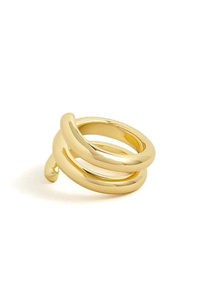 Shop Madewell Tube Ring In Pale Gold
