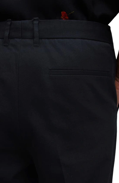 Allsaints Tallis Pleated Cotton & Wool Trousers In Cosmic Blue