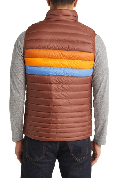 Shop Cotopaxi Fuego Water Resistant 800 Fill Power Down Vest In Acorn Stripes