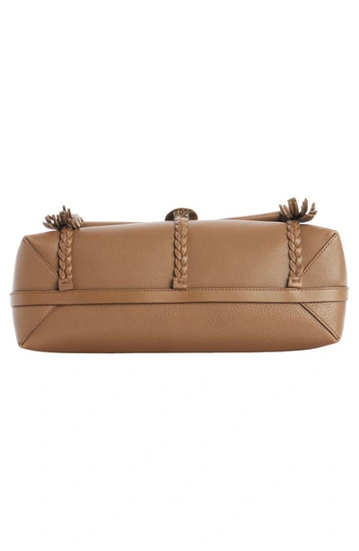 Shop Chloé Medium Penelope Leather Bag In Dark Nut 29x