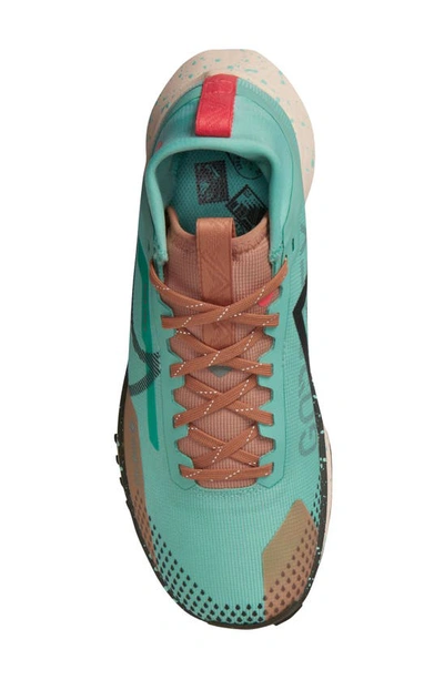Nike React Pegasus Trail 4 Gore-tex® Waterproof Running Shoe In Emerald/ Sequoia/ Brown