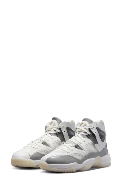Shop Nike Jumpman Two Trey Basketball Sneaker In Medium Grey/ White/ White