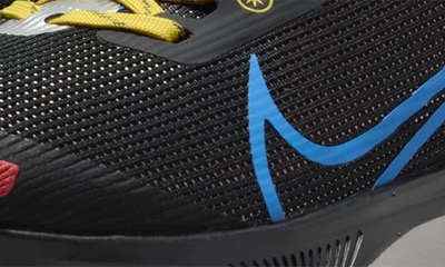 Shop Nike React Terra Kiger 9 Running Shoe In Black/ Red/ Sulfur/ Photo Blue