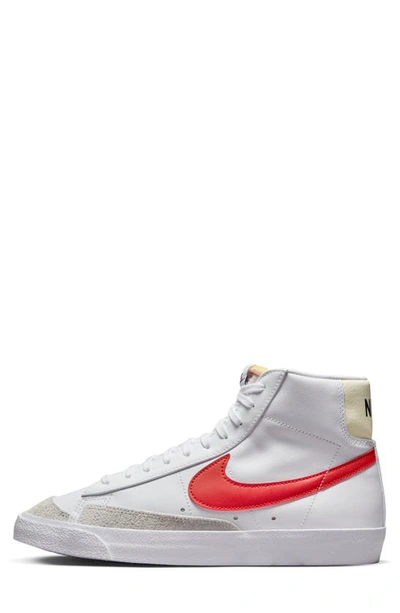 Shop Nike Blazer Mid '77 Vintage Sneaker In White/ Picante Red/ Coconut