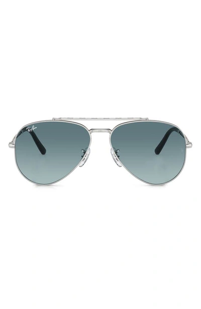 Ray Ban Ray-ban New Aviator 58mm Gradient Sunglasses In Silver
