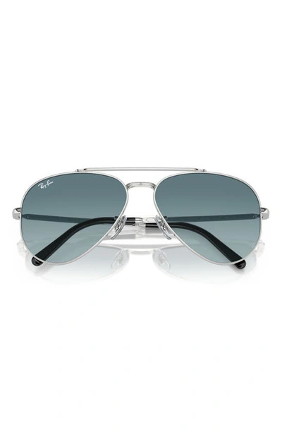Ray Ban Ray-ban New Aviator 58mm Gradient Sunglasses In Silver