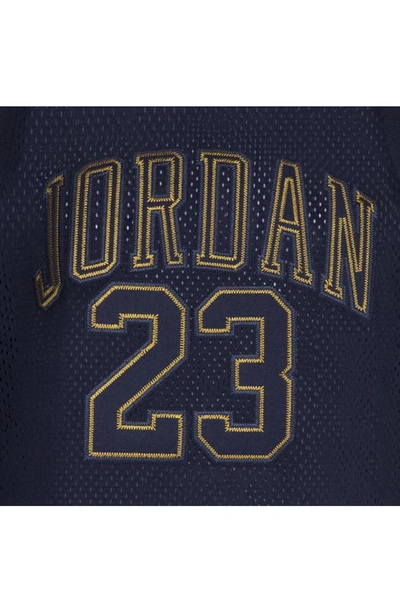 Shop Jordan Kids'  23 Mesh Basketball Tank In Black/ Gold