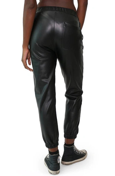 Shop Electric & Rose Downtown Faux Leather Joggers In Onyx