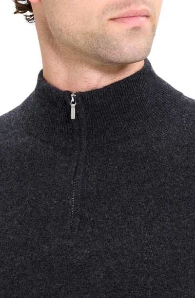 Shop Theory Hilles Quarter Zip Cashmere Sweater In Pestle Melange