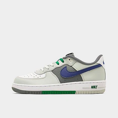 Shop Nike Little Kids' Air Force 1 Lv8 Casual Shoes In Light Silver/white/smoke Grey/deep Royal Blue