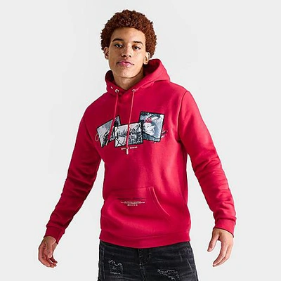 Shop Supply And Demand Men's Stack Graphic Pullover Hoodie In Jester Red