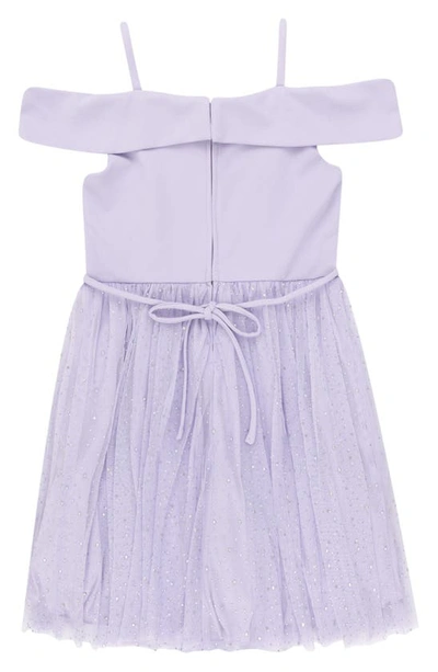 Shop Speechless Kids' Cold Shoulder Party Dress In Lilac