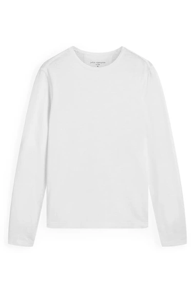 Shop John Varvatos Marlow Slub Long Sleeve T-shirt In White