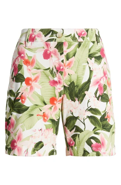 Shop Tommy Bahama Legacy Blooms Boracay Shorts In Green Palm/ Ivory Coconut
