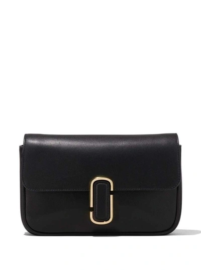 Marc Jacobs The J Black Leather Crossbody Bag In Black