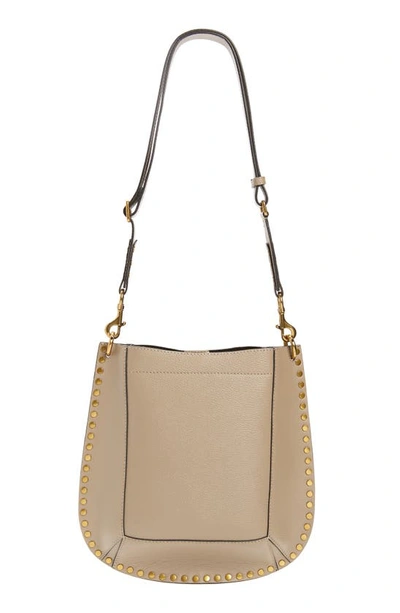 Shop Isabel Marant Oskan Leather Shoulder Bag In Taupe