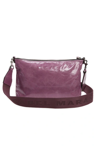 Shop Isabel Marant Nessah Wardy Leather Crossbody Bag In Mauve