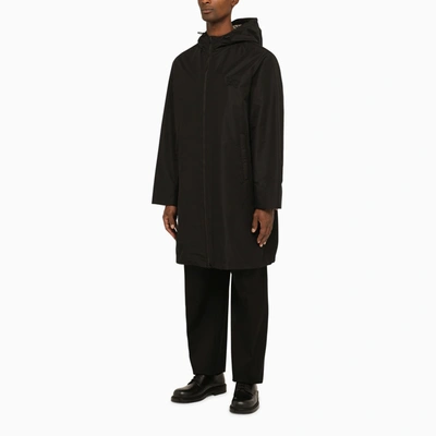 Shop Burberry Lightweight Black Nylon Coat