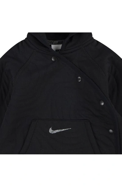 Shop Nike Ready Set Snap Hoodie & Leggings Set In Black