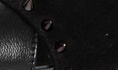 Shop Christian Louboutin Duvette Spikes Pointed Toe Pump In B439 Black/ Lin Black