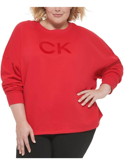 Shop Calvin Klein Performance Plus Womens Gym Fitness Sweatshirt In Multi