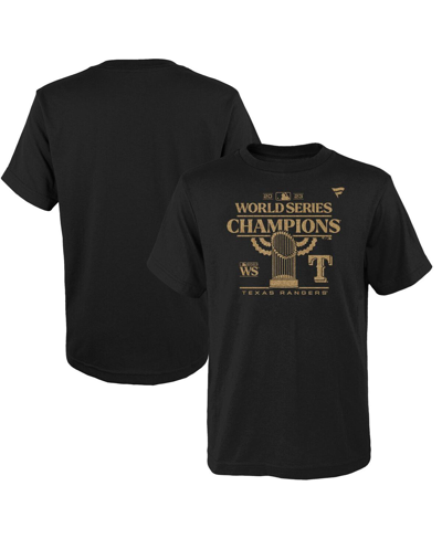 Shop Fanatics Big Boys  Black Texas Rangers 2023 World Series Champions Parade T-shirt