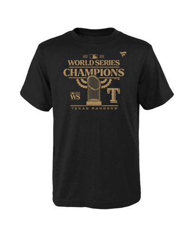 Fanatics Youth  Branded Black Texas Rangers 2023 World Series Champions Parade T-shirt In Black