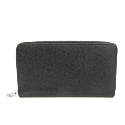 Pre-owned Louis Vuitton Zippy Leather Wallet () In Black
