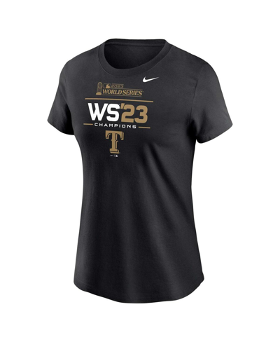 Nike Black Texas Rangers 2023 World Series Champions Lockup T-shirt In Black