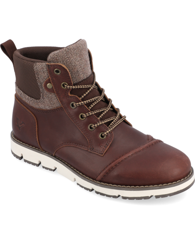 Shop Territory Men's Raider Wide Width Tru Comfort Foam Lace-up Cap Toe Ankle Boot In Brown