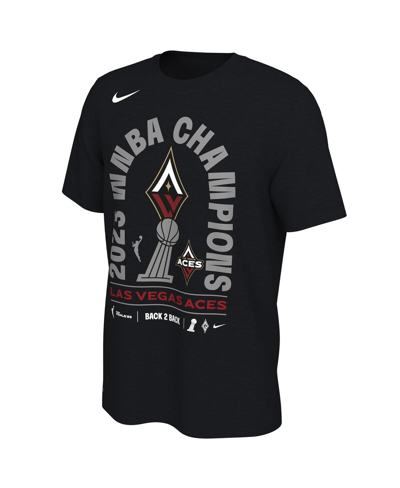 Nike Men's And Women's  Black Las Vegas Aces 2023 Wnba Finals Champions Locker Room Authentic T-shirt In Black