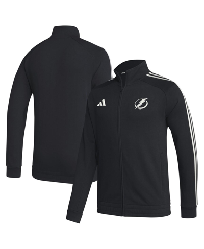 Shop Adidas Originals Men's Adidas Black Tampa Bay Lightning Raglan Full-zip Track Jacket