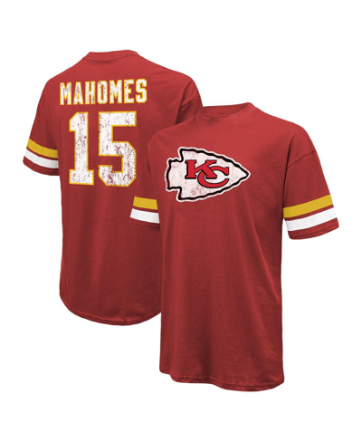 Shop Majestic Men's  Threads Patrick Mahomes Red Distressed Kansas City Chiefs Name And Number Oversize Fi