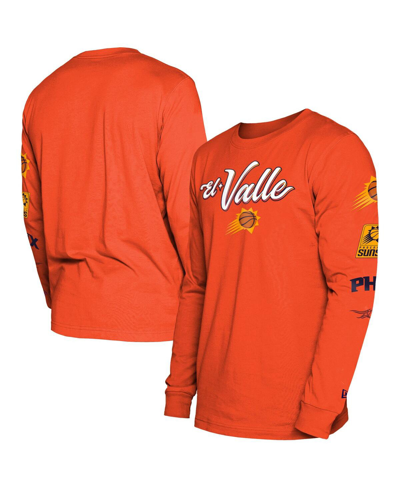 New Era Men's  Orange Phoenix Suns 2023/24 City Edition Long Sleeve T-shirt In Orange